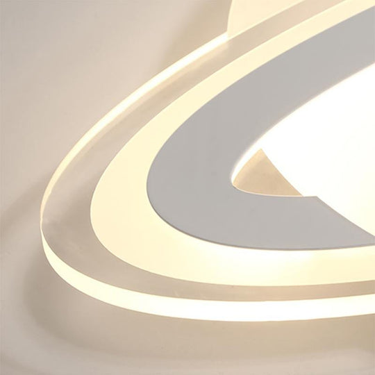 Modern Planet Shaped Flush Mount Lights – Dimmable LED Ceiling Fixture with Remote