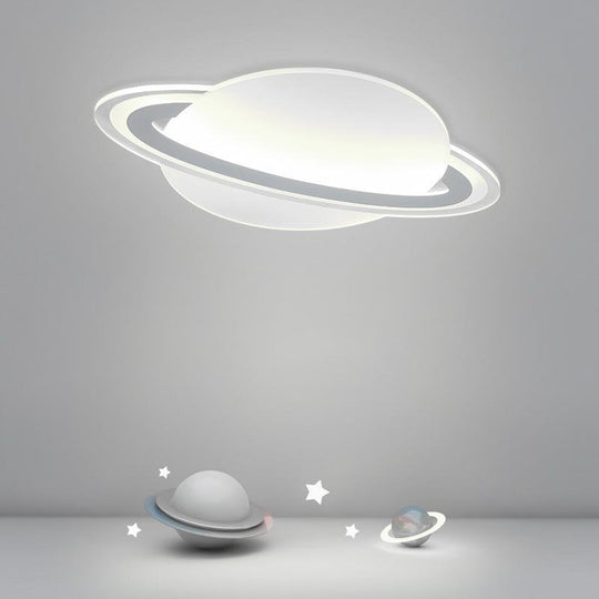 Modern Planet Shaped Flush Mount Lights – Dimmable LED Ceiling Fixture with Remote