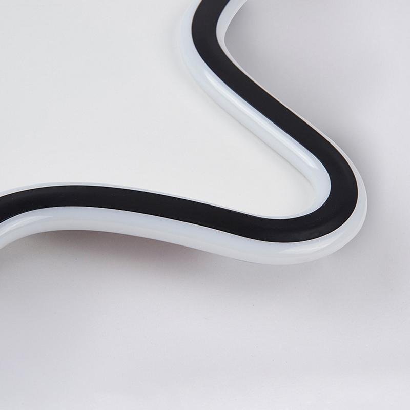 Modern Starfish-Shaped Black Dimmable LED Flush Mount Ceiling Light