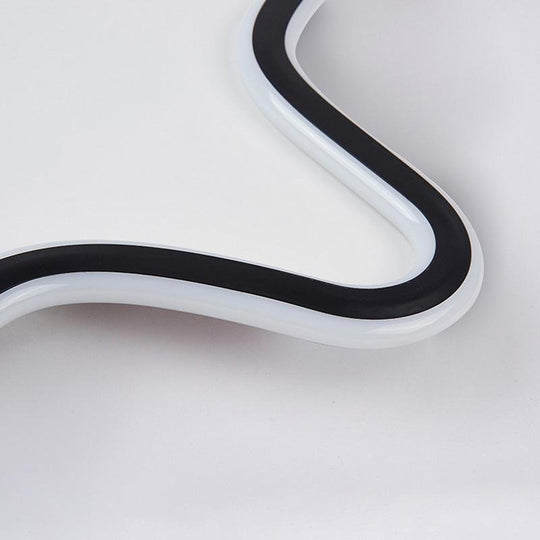 Modern Starfish-Shaped Black Dimmable LED Flush Mount Ceiling Light