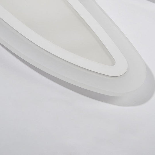 LED Aircraft-Shaped Modern Flush Mount Ceiling Light – White Iron