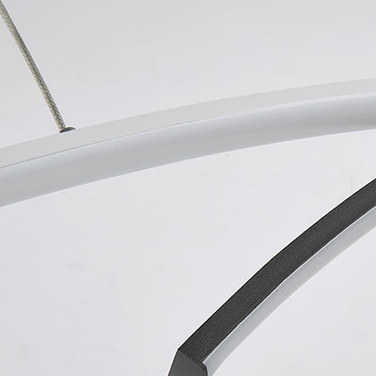 2-Piece Set Arc-Shaped Aluminum Acrylic LED Pendant Lighting