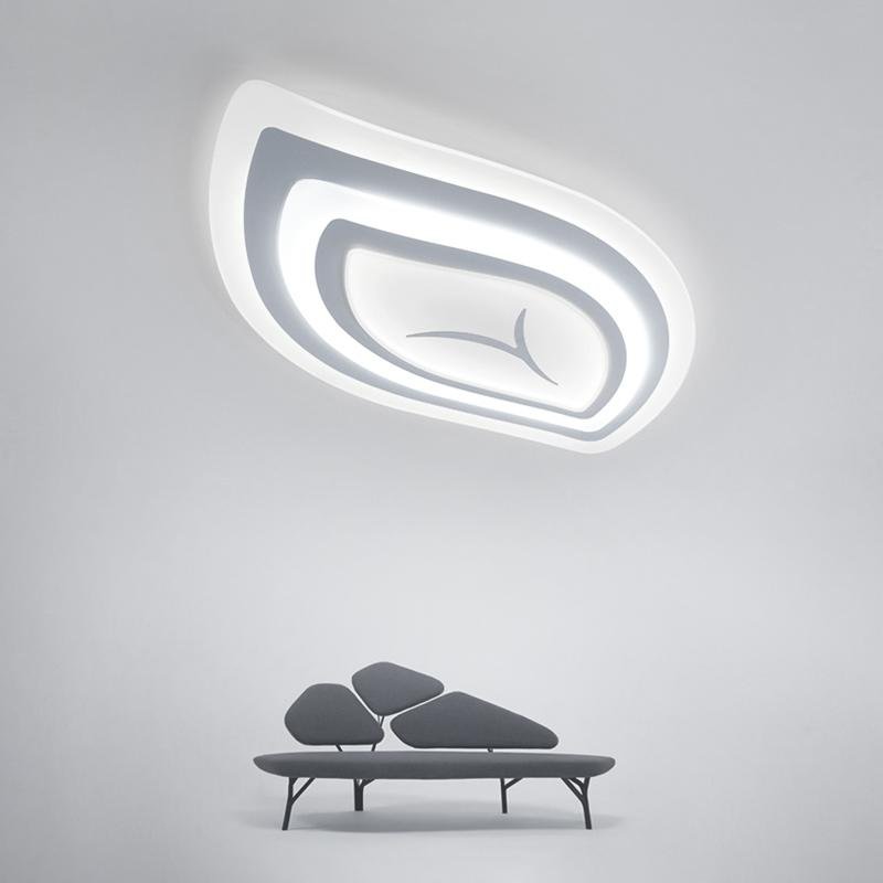 Leaf Shaped Modern Flush Mount Ceiling Light with Remote Control