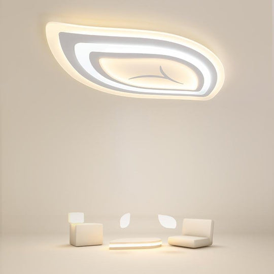 Leaf Shaped Modern Flush Mount Ceiling Light with Remote Control