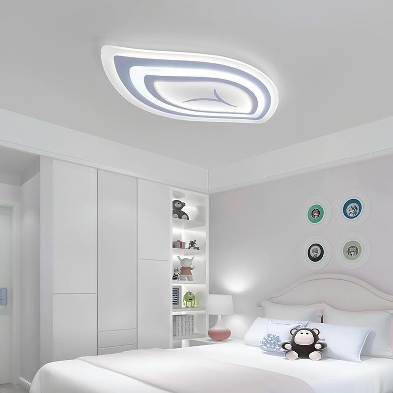Leaf Shaped Modern Flush Mount Ceiling Light with Remote Control