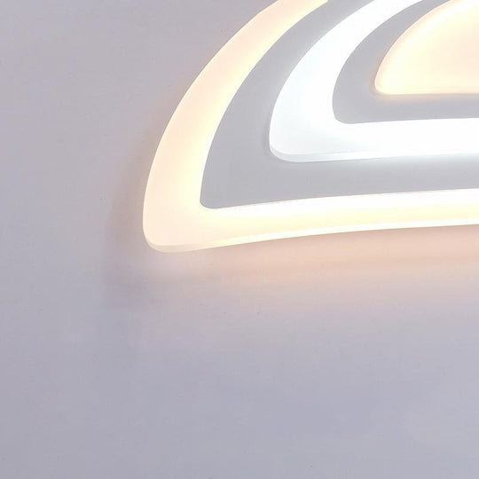 Leaf Shaped Modern Flush Mount Ceiling Light with Remote Control