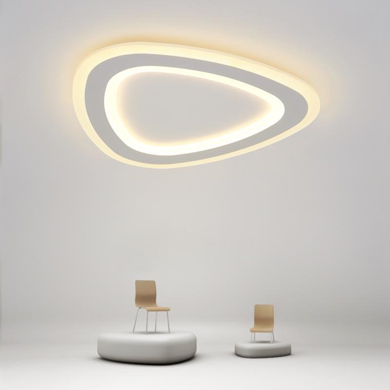 Triangle Shaped Modern LED Flush Mount Ceiling Light