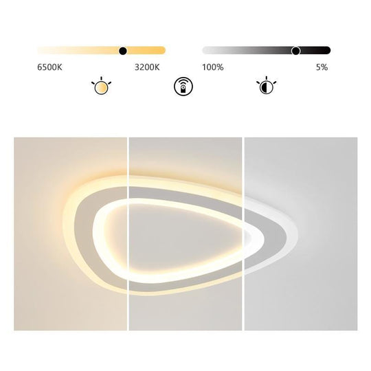 Triangle Shaped Modern LED Flush Mount Ceiling Light