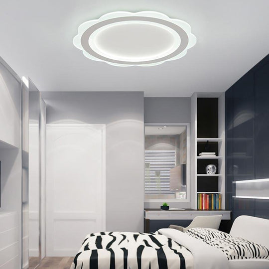 Ultra-Thin Round Flush Mount LED Ceiling Light – 17" & 20" (White)