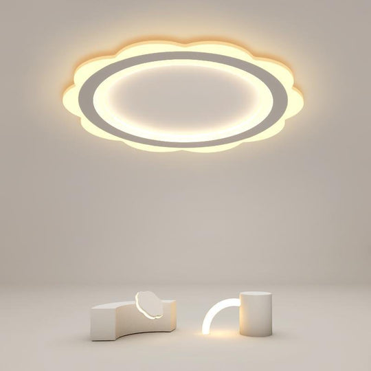 Ultra-Thin Round Flush Mount LED Ceiling Light – 17" & 20" (White)