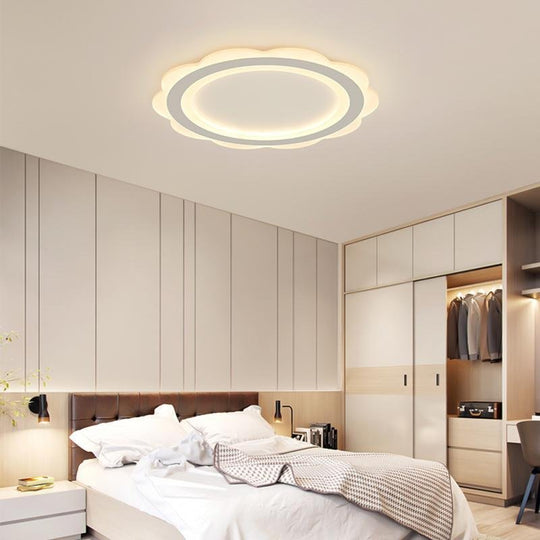 Ultra-Thin Round Flush Mount LED Ceiling Light – 17" & 20" (White)