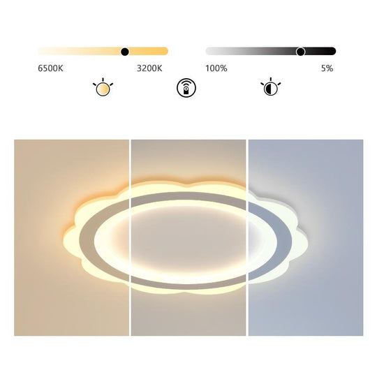 Ultra-Thin Round Flush Mount LED Ceiling Light – 17" & 20" (White)