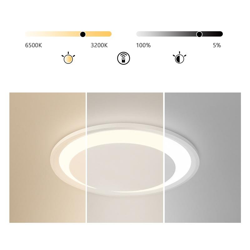 12'' & 16'' Round White Modern Flush Mount Light – LED Ceiling Lights