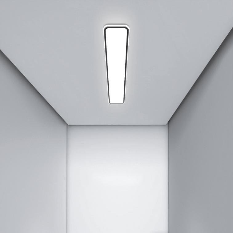 Simple Modern Rectangular Flush Mount Light – 20" & 30" (Black)