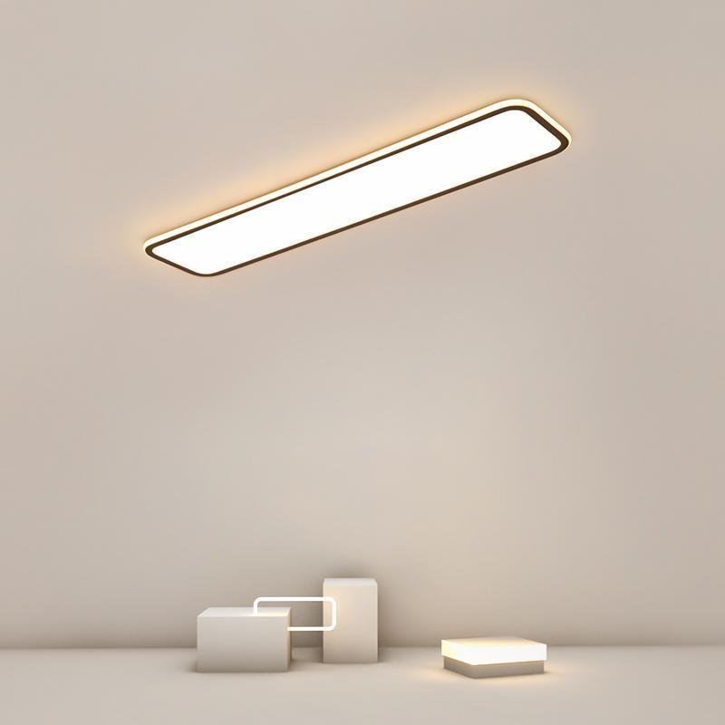 Simple Modern Rectangular Flush Mount Light – 20" & 30" (Black)
