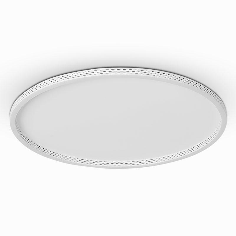 Modern Round Dimmable LED Flush Mount Ceiling Light with Hollow Edge