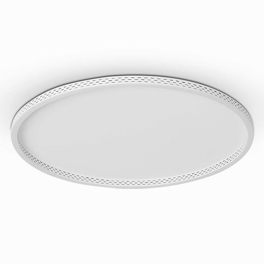 Modern Round Dimmable LED Flush Mount Ceiling Light with Hollow Edge