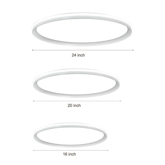 24'' Round Ultra Thin Dimmable LED Flush Mount Ceiling Light