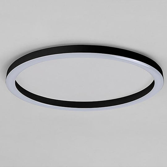 16" Modern Simple Circle Flush Mount LED Ceiling Light Dimmable with Remote