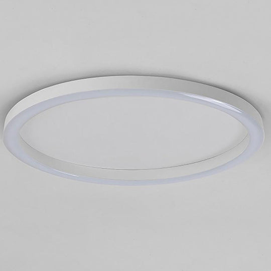 16" Modern Simple Circle Flush Mount LED Ceiling Light Dimmable with Remote