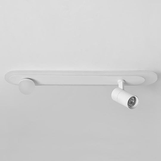 Rectangular LED Flush Mount Light with Rotatable Spherical Spotlights
