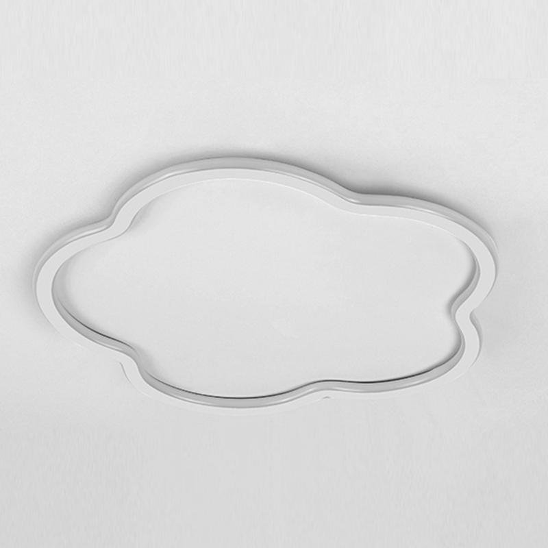 Cloud Shaped White & Black LED Flush Mount Ceiling Light – Modern Flower Design