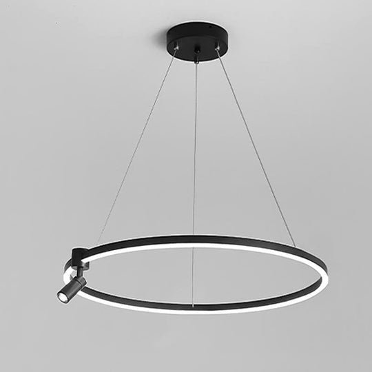 Simple Linear Adjustable Spotlight Circle LED Chandelier