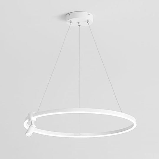 Simple Linear Adjustable Spotlight Circle LED Chandelier