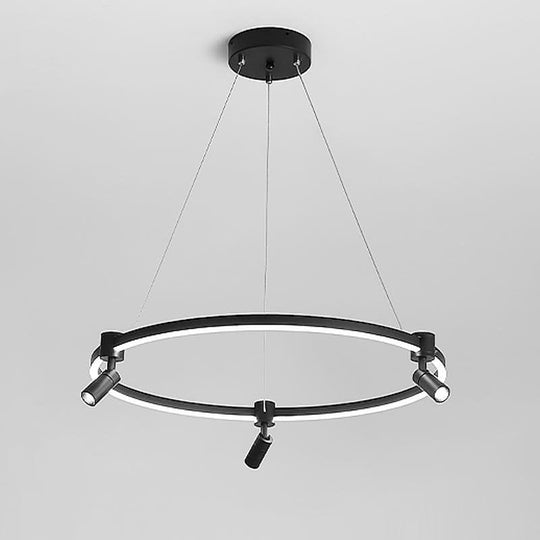 3-Head Spotlight Linear LED Chandelier with Remote Control