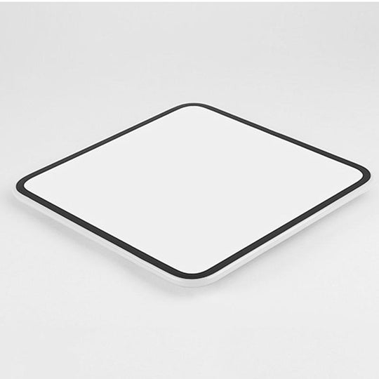 30" Modern Square Black Frame LED Flush Mount Ceiling Light – Dimmable