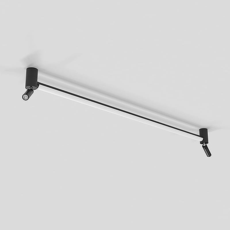 Modern LED Bar Flush Mount Ceiling Light with Adjustable Spotlights
