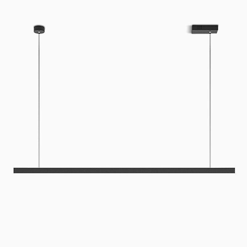 Modern Linear Farmhouse Black LED Chandelier