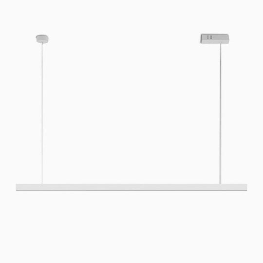 Modern Linear Farmhouse Black LED Chandelier