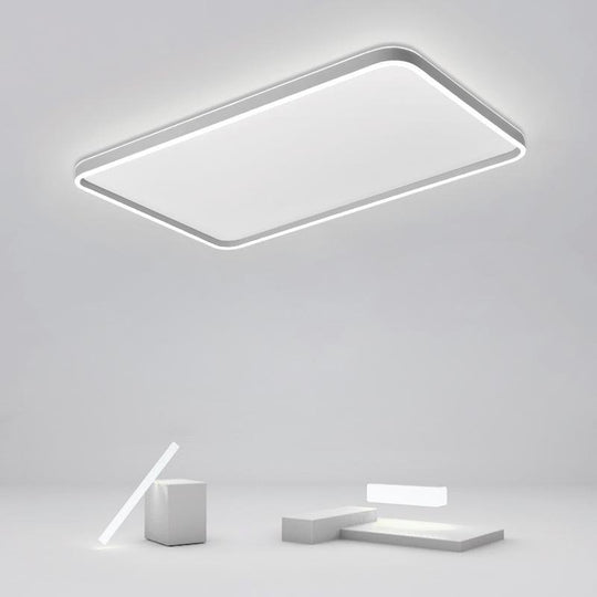 Rectangular Flush Mount LED Ceiling Light – Kitchen and Dining Room Fixture