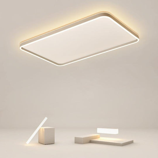 Rectangular Flush Mount LED Ceiling Light – Kitchen and Dining Room Fixture