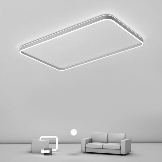 Rectangular Flush Mount LED Ceiling Light – Kitchen and Dining Room Fixture