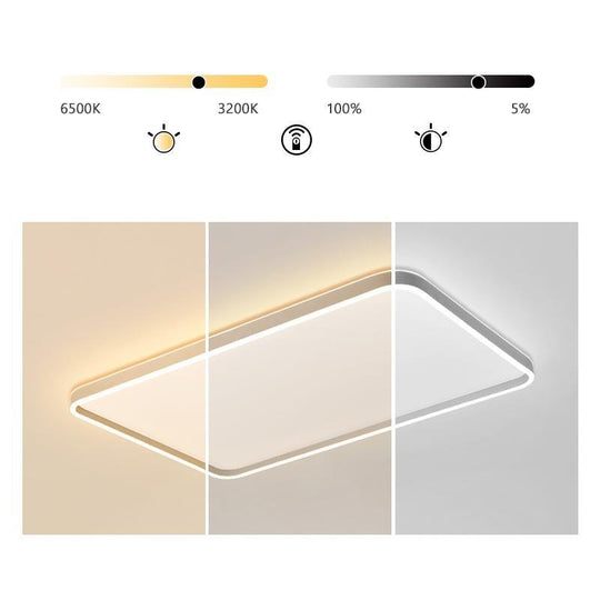 Rectangular Flush Mount LED Ceiling Light – Kitchen and Dining Room Fixture