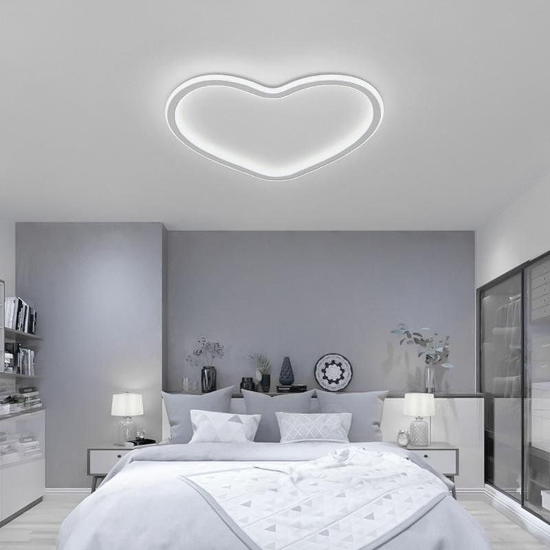 Heart Shaped Industrial Black Flush Mount Ceiling Light