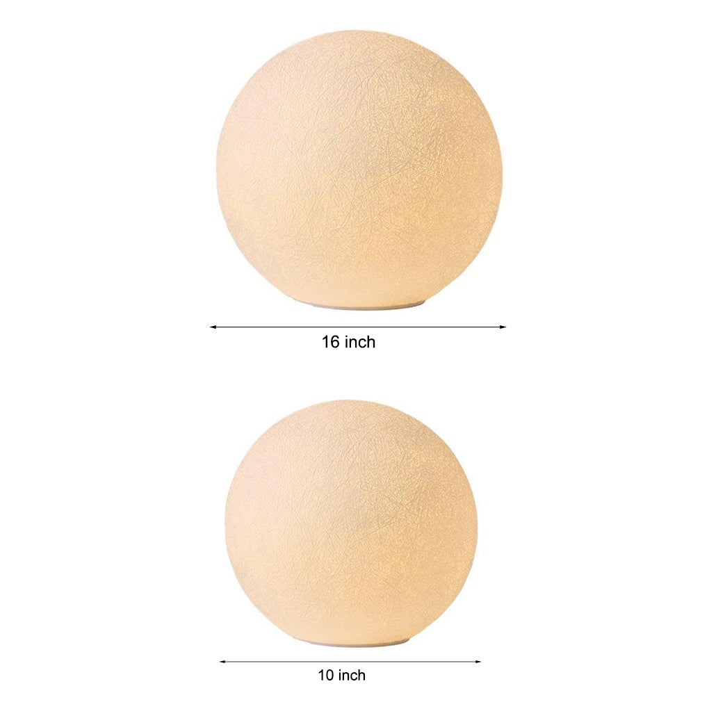 Resin Round Ball Moon LED Waterproof Modern Outdoor Fence Light