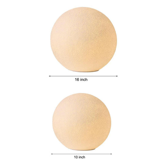 Resin Round Ball Moon LED Waterproof Modern Outdoor Fence Light
