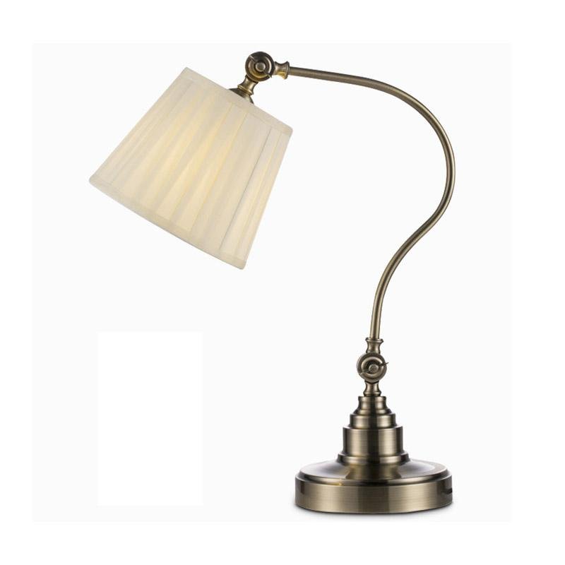 Industrial Empire-Style Metal Desk Lamp with Curved Arm
