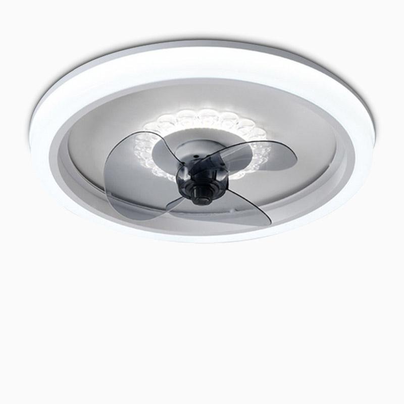 Round LED Modern Ceiling Fan with Remote Control