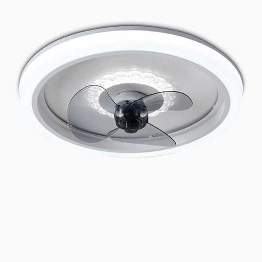 Round LED Modern Ceiling Fan with Remote Control