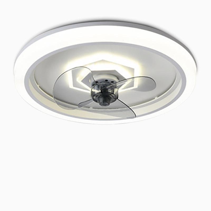 Round LED Modern Ceiling Fan with Remote Control