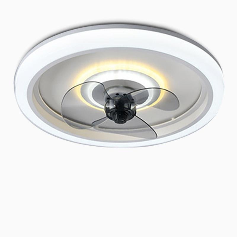 Round LED Modern Ceiling Fan with Remote Control