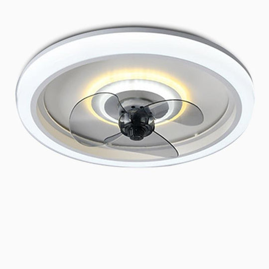 Round LED Modern Ceiling Fan with Remote Control