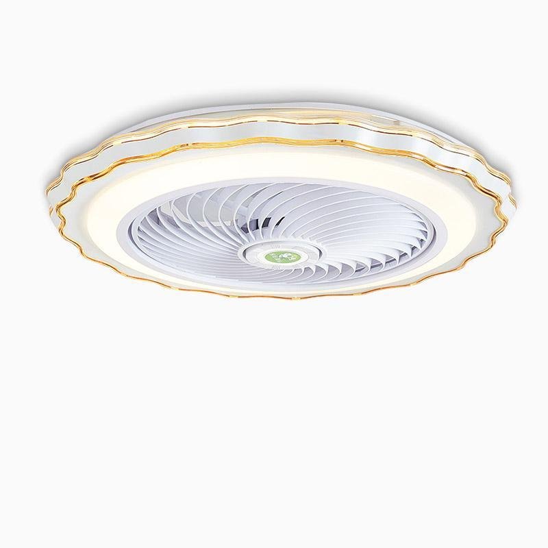 Crown-Shaped Bladeless LED Ceiling Fan with Remote Control