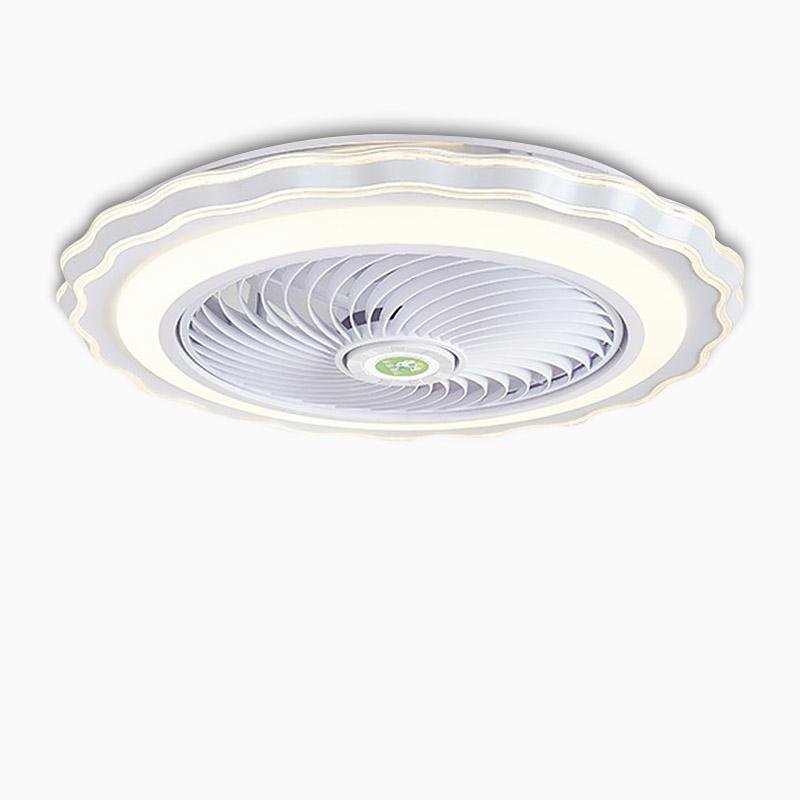 Crown-Shaped Bladeless LED Ceiling Fan with Remote Control