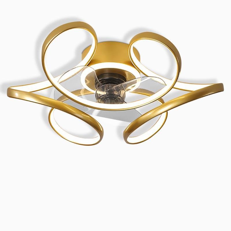 18'' Flower Shaped Modern Ceiling Fan with LED Light and Remote
