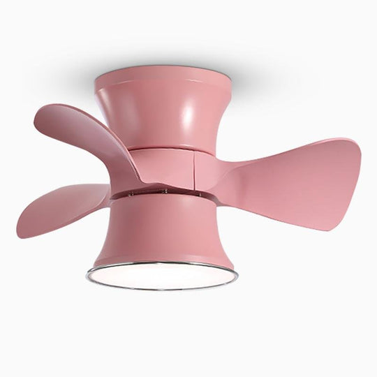 3 Blade Flush Mount Ceiling Fan with LED Light